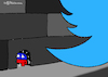 Cartoon: Twitterzittern (small) by Pfohlmann tagged karikatur cartoon 2017 color farbe usa global trump präsident twitter zittern angst maus elefant republikaner partei vogel alleingang mauseloch