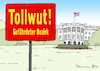 Cartoon: US-Tollwut (small) by Pfohlmann tagged karikatur,cartoon,2017,color,farbe,usa,global,tollwut,gefährdeter,bezirk,schild,trump,präsident,weißes,haus,warnung