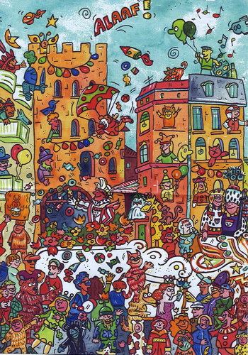 Cartoon: Karneval (medium) by sabine voigt tagged karneval,köln,rosenmontag