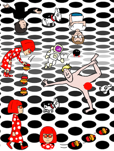 Cartoon: Optische Illusion (medium) by sabine voigt tagged geometrie,kunst,vasarelli,optik,spart,löcher,raum,dimension,stringtheorie,museum,geometrie,kunst,vasarelli,optik,spart,löcher,raum,dimension,stringtheorie,museum