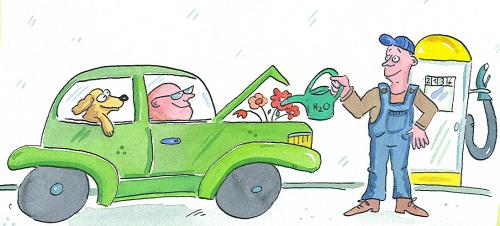 Cartoon: Technischer Fortschritt (medium) by sabine voigt tagged autos,umwelt,