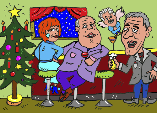 Cartoon: weihnachten köln (medium) by sabine voigt tagged bar,millowitsch,rothers,nikuta,köln,weihnachten