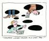 Cartoon: black holes (small) by sabine voigt tagged wissenschaft,mathe