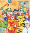 Cartoon: Karneval Köln (small) by sabine voigt tagged jungfrau,köln,karneval,ausmalen,kölsch,dreigestirn,rhein,verkleiden