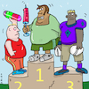 Cartoon: sport doping (small) by sabine voigt tagged sport,doping,sportler,olympia,drogen,spitzensport,medicamenten,medicijn
