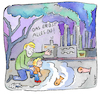 Cartoon: Umweltzerstörung (small) by sabine voigt tagged generationen,generation,gap,alt,jung,technologie,renten,rentenvertrag,erbe,klimawandel,umweltzerstörung,high,noon,senioren,enkel,steuern,boomer