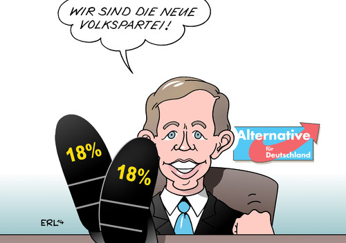 Cartoon: AfD (medium) by Erl tagged europawahl,eu,parlament,gegner,skeptiker,kritiker,afd,deutschland,fdp,selbstüberschätzung,volkspartei,bernd,lucke,18,prozent,europawahl,eu,parlament,gegner,skeptiker,kritiker,afd,deutschland,fdp,selbstüberschätzung,volkspartei,bernd,lucke,18,prozent