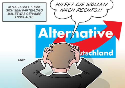 Cartoon: AfD (medium) by Erl tagged afd,alternative,für,deutschland,partei,rechtspopulismus,rechtsextremismus,richtung,wirtschaftsliberal,deutschnational,streit,spaltung,logo,vorsitzender,chef,parteichef,bernd,lucke,karikatur,erl,afd,alternative,für,deutschland,partei,rechtspopulismus,rechtsextremismus,richtung,wirtschaftsliberal,deutschnational,streit,spaltung,logo,vorsitzender,chef,parteichef,bernd,lucke