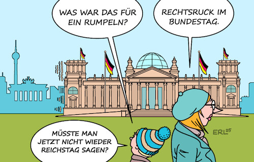 Cartoon: AfD im Bundestag (medium) by Erl tagged politik,bundestagswahl,2025,rechtsruck,afd,bundestag,reichstag,karikatur,erl,politik,bundestagswahl,2025,rechtsruck,afd,bundestag,reichstag,karikatur,erl