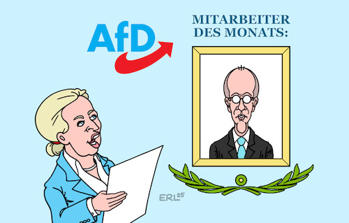 Cartoon: Alice mag Friedrich (medium) by Erl tagged politik,merz,cdu,abstimmung,bundestag,migration,zustimmung,afd,aufwertung,freude,weidel,mitarbeiter,karikatur,erl,politik,merz,cdu,abstimmung,bundestag,migration,zustimmung,afd,aufwertung,freude,weidel,mitarbeiter,karikatur,erl