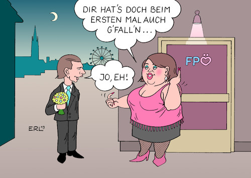 Cartoon: Alte Liebe rostet nicht (medium) by Erl tagged politik,wahlen,parlament,nationalrat,österreich,ibiza,affäre,strache,fpö,ex,kanzler,sebastian,kurz,övp,neuaflage,koalition,rechtskonservativ,alte,liebe,karikatur,erl,politik,wahlen,parlament,nationalrat,österreich,ibiza,affäre,strache,fpö,ex,kanzler,sebastian,kurz,övp,neuaflage,koalition,rechtskonservativ,alte,liebe,karikatur,erl