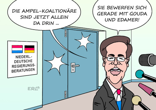 Cartoon: Ampel-Streit geht weiter (medium) by Erl tagged politik,bundesregierung,ampel,spd,grüne,fdp,streit,klima,klimaschutz,auto,autobahn,ausbau,koalitionsausschuss,verschiebung,einigung,flug,rotterdam,niederlande,regierungskonsultationen,ministerpräsident,mark,rutte,interview,karikatur,erl,politik,bundesregierung,ampel,spd,grüne,fdp,streit,klima,klimaschutz,auto,autobahn,ausbau,koalitionsausschuss,verschiebung,einigung,flug,rotterdam,niederlande,regierungskonsultationen,ministerpräsident,mark,rutte,interview,karikatur,erl