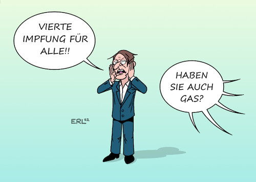 Cartoon: Angebot und Nachfrage (medium) by Erl tagged politik,corona,virus,pandemie,covid19,welle,omikron,ba5,gesundheitsminister,karl,lauterbach,aufruf,vierte,impfung,alle,interesse,gas,knappheit,kosten,anstieg,krieg,russland,ukraine,angst,winter,heizung,frieren,angebot,nachfrage,karikatur,erl,politik,corona,virus,pandemie,covid19,welle,omikron,ba5,gesundheitsminister,karl,lauterbach,aufruf,vierte,impfung,alle,interesse,gas,knappheit,kosten,anstieg,krieg,russland,ukraine,angst,winter,heizung,frieren,angebot,nachfrage,karikatur,erl