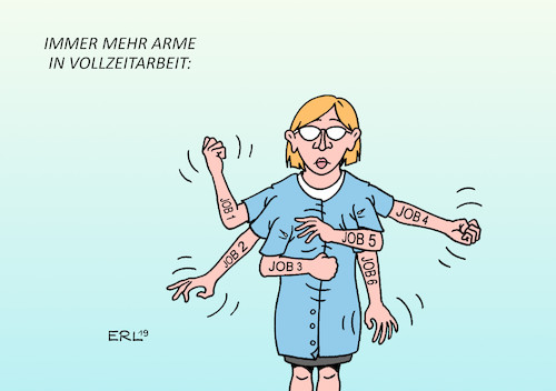 Cartoon: Arm trotz Vollzeitjob (medium) by Erl tagged politik,wirtschaft,arbeit,job,vollzeitjob,weniger,2000,euro,brutto,niedriglohn,niedriglohnsektor,arm,karikatur,erl,politik,wirtschaft,arbeit,job,vollzeitjob,weniger,2000,euro,brutto,niedriglohn,niedriglohnsektor,arm,karikatur,erl