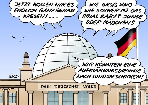 Cartoon: Aufklärungsbedarf (medium) by Erl tagged aufklärungsbedarf,eurohawk,drohne,aufklärungsdrohne,rüstung,beschaffung,panne,zulassung,geld,verlust,steuerzahler,verteidigungsminister,thomas,de,maiziere,untersuchungsausschuss,großbritannien,monarchie,königin,könig,prinzessin,prinz,william,kate,baby,thronfolger,thronfolgerin,junge,mädchen,größe,gewicht,london,aufklärungsbedarf,eurohawk,drohne,aufklärungsdrohne,rüstung,beschaffung,panne,zulassung,geld,verlust,steuerzahler,verteidigungsminister,thomas,de,maiziere,untersuchungsausschuss,großbritannien,monarchie,königin,könig,prinzessin,prinz,william,kate,baby,thronfolger,thronfolgerin,junge,mädchen,größe,gewicht,london