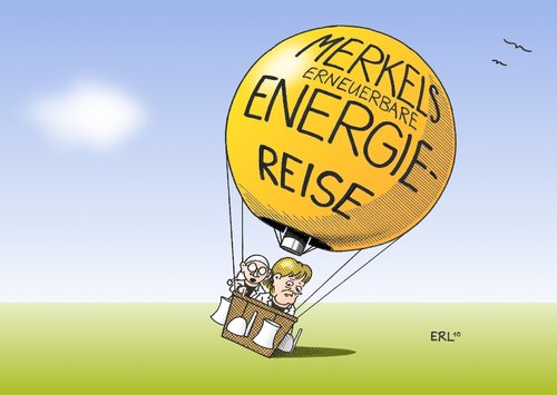 Cartoon: Ballast (medium) by Erl tagged energie,energiepolitik,merkel,reise,atomkraft,erneuerbar,wind,sonne,wasser,ballon,ballast,regierung,atomkraft,windkraft,umfrage,akw,energie,alternative,umwelt,wind,sonne,wasser,ballon,ballast,reise,energiepolitik