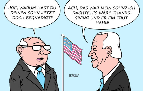 Cartoon: Begnadigung (medium) by Erl tagged politik,usa,justiz,verurteilung,sohn,hunter,präsident,joe,biden,begnadigung,thanksgiving,truthahn,karikatur,erl,politik,usa,justiz,verurteilung,sohn,hunter,präsident,joe,biden,begnadigung,thanksgiving,truthahn,karikatur,erl