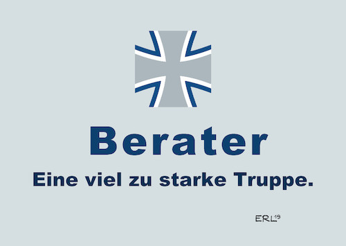 Cartoon: Berater (medium) by Erl tagged politik,bundesregierung,verteidigungsministerium,berater,beraterleistungen,155,millionen,euro,bundeswehr,externer,sachverstand,abzocke,verschwendung,mangel,ausrüstung,starke,truppe,werbeslogan,karikatur,erl,politik,bundesregierung,verteidigungsministerium,berater,beraterleistungen,155,millionen,euro,bundeswehr,externer,sachverstand,abzocke,verschwendung,mangel,ausrüstung,starke,truppe,werbeslogan,karikatur,erl