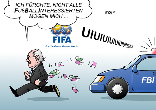 Cartoon: Blatter 2 (medium) by Erl tagged fifa,fußball,weltverband,verband,korruption,bestechung,verhaftung,kriminaltät,geld,gier,geldgier,geldmaschine,gewinn,profit,umsatz,weltmeisterschaft,vergabe,russland,katar,rücktritt,präsident,joseph,blatter,ermittlungen,fbi,usa,sport,spiel,karikatur,erl,fifa,fußball,weltverband,verband,korruption,bestechung,verhaftung,kriminaltät,geld,gier,geldgier,geldmaschine,gewinn,profit,umsatz,weltmeisterschaft,vergabe,russland,katar,rücktritt,präsident,joseph,blatter,ermittlungen,fbi,usa,sport,spiel