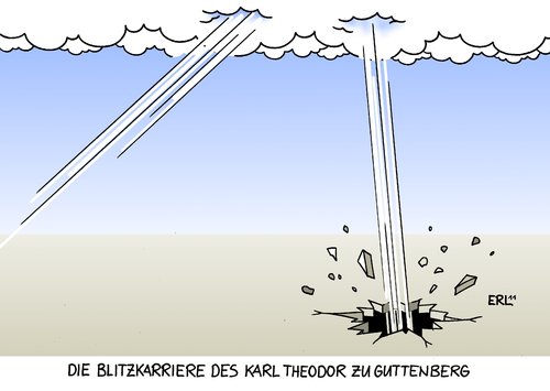 Cartoon: Blitzkarriere (medium) by Erl tagged karriere,blitzkarriere,guttenberg,rücktritt,plagiat,affäre,doktorarbeit,betrug,merkel,lüge,lügenbaron,münchhausen,karl,theodor,kt,csu,cdu,kanzlerin,karriere,blitzkarriere,guttenberg,rücktritt,plagiat,affäre,doktorarbeit,betrug,lüge,münchhausen