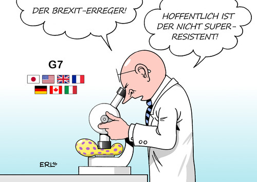 Cartoon: Brexit (medium) by Erl tagged erl,karikatur,mikroskop,antibiotikum,multiresistent,keim,erreger,entdeckung,referendum,eu,großbritannien,austritt,brexit,g7,g7,brexit,austritt,großbritannien,eu,referendum,entdeckung,erreger,keim,multiresistent,antibiotikum,mikroskop,karikatur,erl