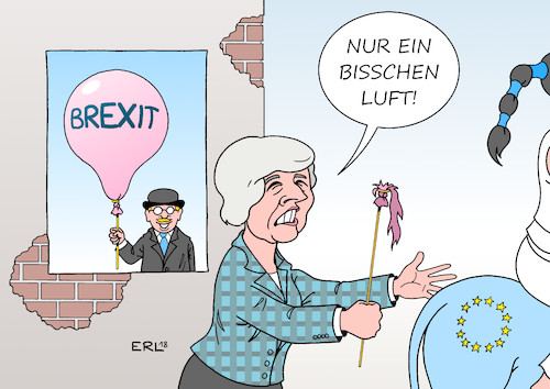 Cartoon: Brexit Ballon (medium) by Erl tagged politik,brexit,austritt,großbritannien,gb,uk,europäische,union,premierministerin,theresa,may,vertrag,eu,zustimmung,parlament,unsicher,widerstand,gegner,brexiteers,hardliner,hart,konservative,partei,tories,misstrauensvotum,abstimmung,verschiebung,hoffnung,nachverhandlung,lügen,luftballon,zerplatzt,karikatur,erl,politik,brexit,austritt,großbritannien,gb,uk,europäische,union,premierministerin,theresa,may,vertrag,eu,zustimmung,parlament,unsicher,widerstand,gegner,brexiteers,hardliner,hart,konservative,partei,tories,misstrauensvotum,abstimmung,verschiebung,hoffnung,nachverhandlung,lügen,luftballon,zerplatzt,karikatur,erl