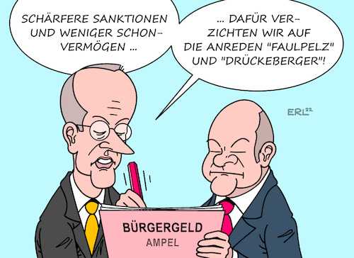 Cartoon: Bürgergeld (medium) by Erl tagged politik,arbeit,arbeitslosigkeit,hartz,iv,projekt,bürgergeld,ampel,spd,grüne,fdp,mehrheit,bundestag,opposition,cdu,csu,ablehnung,bundesrat,kompromiss,vermittlungsausschuss,sanktionen,schonvermögen,union,friedrich,merz,arbeitslose,generalverdacht,faulpelz,drückeberger,karikatur,erl,politik,arbeit,arbeitslosigkeit,hartz,iv,projekt,bürgergeld,ampel,spd,grüne,fdp,mehrheit,bundestag,opposition,cdu,csu,ablehnung,bundesrat,kompromiss,vermittlungsausschuss,sanktionen,schonvermögen,union,friedrich,merz,arbeitslose,generalverdacht,faulpelz,drückeberger,karikatur,erl