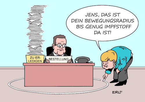 Cartoon: Chefsache (medium) by Erl tagged politik,corona,virus,pandemie,covid19,zweite,welle,lockdown,shutdown,verlängerung,verschärfung,einschränkung,bewegungsradius,hoffnung,rettung,impfung,impfstoff,bestellung,diskussion,fehler,gesundheitsminister,jens,spahn,bundeskanzlerin,angela,merkel,chefsache,kreide,kreis,kreidekreis,karikatur,erl,politik,corona,virus,pandemie,covid19,zweite,welle,lockdown,shutdown,verlängerung,verschärfung,einschränkung,bewegungsradius,hoffnung,rettung,impfung,impfstoff,bestellung,diskussion,fehler,gesundheitsminister,jens,spahn,bundeskanzlerin,angela,merkel,chefsache,kreide,kreis,kreidekreis,karikatur,erl