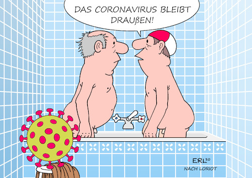 Cartoon: Corona bleibt draußen (medium) by Erl tagged politik,gesundheit,krankheit,infektion,coronavirus,covid19,pandemie,maßnahmen,quarantäne,sperrgebiet,loriot,badewanne,ente,karikatur,erl,politik,gesundheit,krankheit,infektion,coronavirus,covid19,pandemie,maßnahmen,quarantäne,sperrgebiet,loriot,badewanne,ente,karikatur,erl