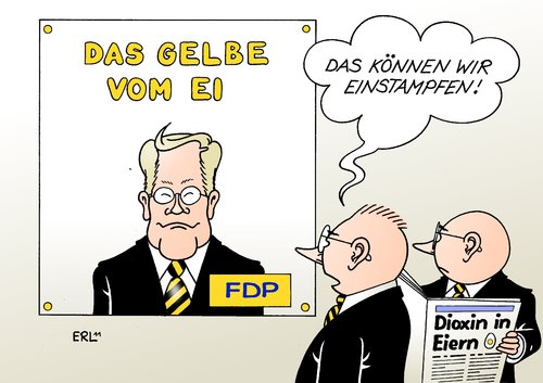 Cartoon: Das Gelbe vom Ei (medium) by Erl tagged fdp,dreikönigstreffen,partei,vorsitzender,westerwelle,kritik,personaldebatte,werbung,unterstützung,gelb,ei,dioxin,skandal,futtermittel,fdp,dreikönigstreffen,partei,vorsitzender,guido westerwelle,kritik,personaldebatte,werbung,unterstützung,dioxin,ei,eier,skandal,futtermittel,guido,westerwelle