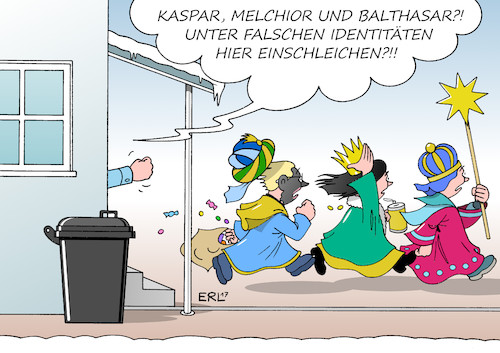 Cartoon: Das Klima wird rauer (medium) by Erl tagged berlin,anschlag,terror,terroranschlag,attentäter,identität,mehrfach,überwachung,behörden,gefährder,konsequenzen,versagen,angst,unsicherheit,misstrauen,sternsinger,heilige,drei,könige,kaspar,melchior,balthasar,karikatur,erl,berlin,anschlag,terror,terroranschlag,attentäter,identität,mehrfach,überwachung,behörden,gefährder,konsequenzen,versagen,angst,unsicherheit,misstrauen,sternsinger,heilige,drei,könige,kaspar,melchior,balthasar,karikatur,erl