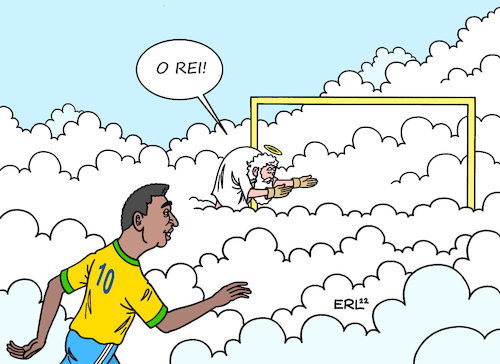 Cartoon: Das letzte Tor (medium) by Erl tagged politik,sport,fußball,spieler,fußballspieler,pele,edson,arantes,do,nascimento,tod,legende,rei,könig,jahrhundertspieler,talent,rückennummer,10,stürmer,tor,himmel,himmelstor,torhüter,torwart,petrus,karikatur,erl,politik,sport,fußball,spieler,fußballspieler,pele,edson,arantes,do,nascimento,tod,legende,rei,könig,jahrhundertspieler,talent,rückennummer,10,stürmer,tor,himmel,himmelstor,torhüter,torwart,petrus,karikatur,erl