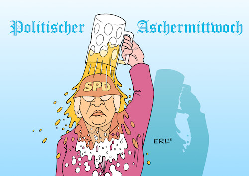 Cartoon: Dem Gegner richtig einschenken! (medium) by Erl tagged politik,politischer,aschermittwoch,bayern,bier,maß,gegner,einschenken,rede,angriff,spd,personalquerelen,selbstzerfleischung,außenminister,sigmar,gabriel,martin,schulz,andrea,nahles,vorsitz,streit,basisdemokratie,eintritt,groko,große,koalition,cdu,csu,karikatur,erl,politik,politischer,aschermittwoch,bayern,bier,maß,gegner,einschenken,rede,angriff,spd,personalquerelen,selbstzerfleischung,außenminister,sigmar,gabriel,martin,schulz,andrea,nahles,vorsitz,streit,basisdemokratie,eintritt,groko,große,koalition,cdu,csu,karikatur,erl