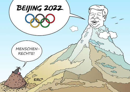 Cartoon: Der Berg ruft (medium) by Erl tagged politik,olympia,olympische,winterspiele,peking,china,diktatur,unterdrückung,uiguren,tibeter,hong,kong,abbau,demokratie,missachtung,menschenrechte,xi,jinping,berg,wintersport,karikatur,erl,politik,olympia,olympische,winterspiele,peking,china,diktatur,unterdrückung,uiguren,tibeter,hong,kong,abbau,demokratie,missachtung,menschenrechte,xi,jinping,berg,wintersport,karikatur,erl