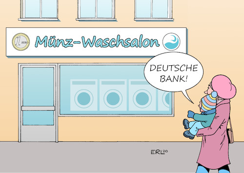 Cartoon: Deutsche Bank (medium) by Erl tagged politik,kriminalität,geldwäsche,deutschland,deutsche,bank,waschsalon,münzen,kindermund,mutter,kind,karikatur,erl,politik,kriminalität,geldwäsche,deutschland,deutsche,bank,waschsalon,münzen,kindermund,mutter,kind,karikatur,erl