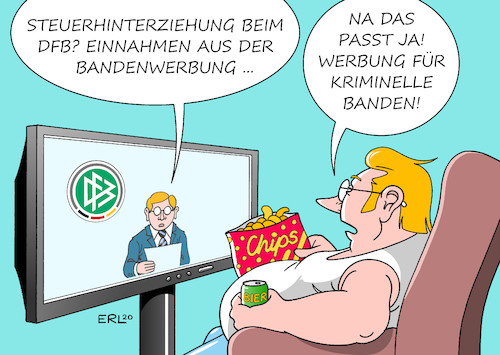 Cartoon: DFB (medium) by Erl tagged politik,sport,fußball,dfb,deutscher,fußballbund,verdacht,steuerhinterziehung,geld,einnahmen,werbung,bandenwerbung,stadion,bande,finanzamt,steuern,abführen,sommermärchen,korruption,kriminalität,karikatur,erl,politik,sport,fußball,dfb,deutscher,fußballbund,verdacht,steuerhinterziehung,geld,einnahmen,werbung,bandenwerbung,stadion,bande,finanzamt,steuern,abführen,sommermärchen,korruption,kriminalität,karikatur,erl