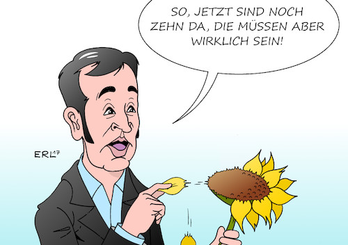 Cartoon: Die Grünen (medium) by Erl tagged bündnis,90,die,grünen,umfragen,umfragetief,partei,programmm,inhalte,profil,schärfung,zehn,punkte,plan,umwelt,klimaschutz,nachhaltigkeit,bundestagswahl,regierungsbeteiligung,bedingung,sonnenblume,blatt,cem,özdemir,karikatur,erl,bündnis,90,die,grünen,umfragen,umfragetief,partei,programmm,inhalte,profil,schärfung,zehn,punkte,plan,umwelt,klimaschutz,nachhaltigkeit,bundestagswahl,regierungsbeteiligung,bedingung,sonnenblume,blatt,cem,özdemir,karikatur,erl