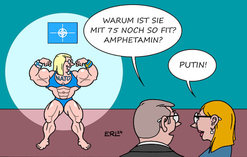 Cartoon: Doping (medium) by Erl tagged politik,nato,75,jahre,bündnis,verteidigung,militär,bedrohung,wladimir,putin,russland,krieg,angriff,überfall,ukraine,geschlossenheit,beitritt,schweden,finnland,stärke,fitness,muskeln,karikatur,erl,politik,nato,75,jahre,bündnis,verteidigung,militär,bedrohung,wladimir,putin,russland,krieg,angriff,überfall,ukraine,geschlossenheit,beitritt,schweden,finnland,stärke,fitness,muskeln,karikatur,erl