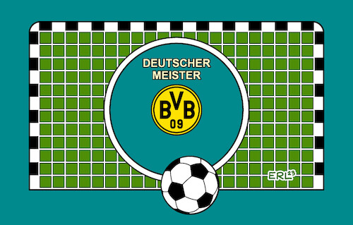 Cartoon: Dortmund (medium) by Erl tagged politik,sport,fußball,bundesliga,deutsche,meisterschaft,bvb,borussia,dortmund,torwand,riesenchance,titel,rekordmeister,fc,bayern,münchen,spannung,karikatur,erl,politik,sport,fußball,bundesliga,deutsche,meisterschaft,bvb,borussia,dortmund,torwand,riesenchance,titel,rekordmeister,fc,bayern,münchen,spannung,karikatur,erl