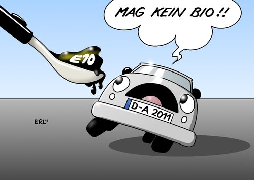 Cartoon: E10 (medium) by Erl tagged europa,eu,deutschland,autofahrer,verweigerer,bio,tankstelle,auto,super,benzin,biokraftstoff,beimischung,kraftstoff,e10,e10,kraftstoff,beimischung,biokraftstoff,benzin,super,tankstelle,bio,verweigerer,autofahrer,deutschland,eu,europa