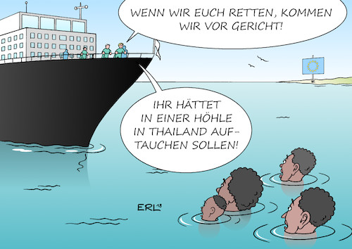 Cartoon: Eine Schande (medium) by Erl tagged politik,eu,europa,flüchtlinge,flüchtlingspolitik,abschottung,abschreckung,festung,rechtsruck,rechtspopulismus,nationalismus,rassismus,niedergang,werte,humanität,solidarität,mitgefühl,mittelmeer,rettung,thailand,jungen,höhle,medien,augenmerk,karikatur,erl,politik,eu,europa,flüchtlinge,flüchtlingspolitik,abschottung,abschreckung,festung,rechtsruck,rechtspopulismus,nationalismus,rassismus,niedergang,werte,humanität,solidarität,mitgefühl,mittelmeer,rettung,thailand,jungen,höhle,medien,augenmerk,karikatur,erl