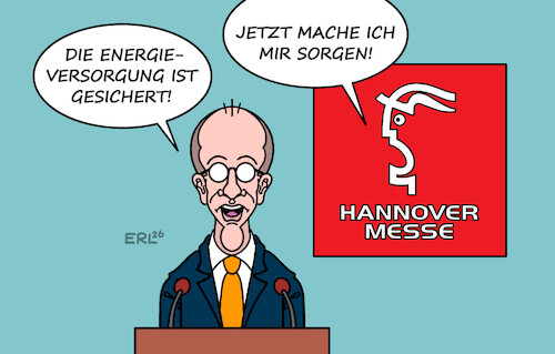 Cartoon: Energie (medium) by Erl tagged politik,usa,trump,krieg,iran,anstieg,energiepreise,gefahr,wirtschaft,industrie,energieversorgung,kanzler,merz,hannover,messe,karikatur,erl,politik,usa,trump,krieg,iran,anstieg,energiepreise,gefahr,wirtschaft,industrie,energieversorgung,kanzler,merz,hannover,messe,karikatur,erl