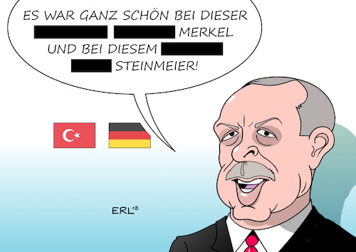 Cartoon: Erdogans Fazit (medium) by Erl tagged politik,türkei,präsident,erdogan,praesidialsystem,autokratie,beschneidung,demokratie,grundrechte,meinungsfreiheit,pressefreiheit,verhaftungen,gefängnis,journalisten,menschenrechtler,deutsche,deutschtürken,besuch,deutschland,nazivergleich,bundeskanzlerin,angela,merkel,bundespräsident,steinmeier,pressekonferenz,karikatur,erl,politik,türkei,präsident,erdogan,praesidialsystem,autokratie,beschneidung,demokratie,grundrechte,meinungsfreiheit,pressefreiheit,verhaftungen,gefängnis,journalisten,menschenrechtler,deutsche,deutschtürken,besuch,deutschland,nazivergleich,bundeskanzlerin,angela,merkel,bundespräsident,steinmeier,pressekonferenz,karikatur,erl