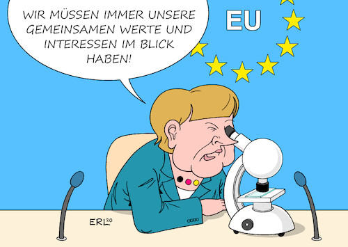 Cartoon: EU-Sondergipfel (medium) by Erl tagged politik,eu,europäische,union,gipfel,sondergipfel,spaltung,streit,uneinigkeit,zerstrittenheit,handlungsunfähigkeit,werte,interessen,mangel,humanität,solidarität,flüchtlinge,china,belarus,russland,türkei,erdgas,corona,ratspräsidentschaft,deutschland,bundeskanzlerin,angela,merkel,mikroskop,karikatur,erl,politik,eu,europäische,union,gipfel,sondergipfel,spaltung,streit,uneinigkeit,zerstrittenheit,handlungsunfähigkeit,werte,interessen,mangel,humanität,solidarität,flüchtlinge,china,belarus,russland,türkei,erdgas,corona,ratspräsidentschaft,deutschland,bundeskanzlerin,angela,merkel,mikroskop,karikatur,erl