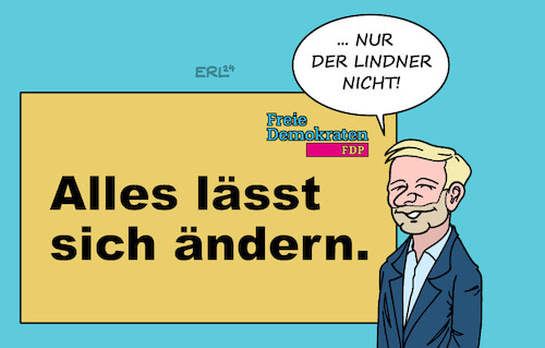 Cartoon: FDP-Kampagne (medium) by Erl tagged politik,ampel,aus,fdp,day,rücktritt,generalsekretär,bleiben,vorsitz,lindner,kampagne,veränderung,karikatur,erl,politik,ampel,aus,fdp,day,rücktritt,generalsekretär,bleiben,vorsitz,lindner,kampagne,veränderung,karikatur,erl