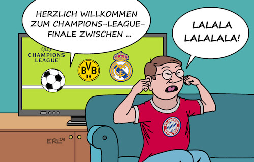 Cartoon: Finale (medium) by Erl tagged politik,sport,fußball,europa,uefa,champions,league,finale,bvb,borussia,dortmund,real,madrid,ausgeschieden,bayern,münchen,saison,ohne,titel,verkorkst,augen,verschließen,fehler,realität,fernsehen,karikatur,erl,politik,sport,fußball,europa,uefa,champions,league,finale,bvb,borussia,dortmund,real,madrid,ausgeschieden,bayern,münchen,saison,ohne,titel,verkorkst,augen,verschließen,fehler,realität,fernsehen,karikatur,erl