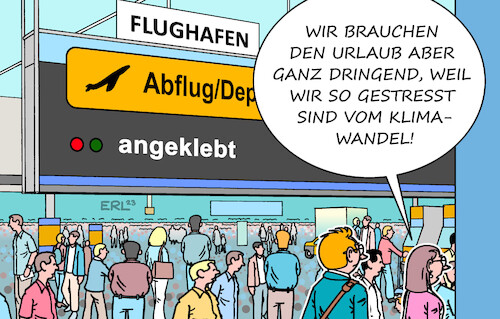 Cartoon: Flughafen (medium) by Erl tagged politik,klima,klimawandel,klimakatastrophe,erderwärmung,klimaaktivistinnen,klimaaktivisten,letzte,generation,klimakleber,klben,festkleben,flughafen,rollfeld,startbahn,landebahn,ferien,urlaub,erholung,stress,reise,karikatur,erl,politik,klima,klimawandel,klimakatastrophe,erderwärmung,klimaaktivistinnen,klimaaktivisten,letzte,generation,klimakleber,klben,festkleben,flughafen,rollfeld,startbahn,landebahn,ferien,urlaub,erholung,stress,reise,karikatur,erl