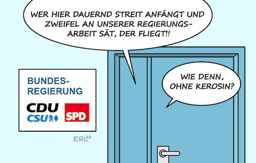 Cartoon: Flugmodus (medium) by Erl tagged politik,regierung,koalition,cdu,csu,spd,streit,zweifel,irankrieg,treibstoffmangel,kerosin,fliegen,disziplin,karikatur,erl,politik,regierung,koalition,cdu,csu,spd,streit,zweifel,irankrieg,treibstoffmangel,kerosin,fliegen,disziplin,karikatur,erl