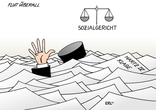 Cartoon: Flut überall (medium) by Erl tagged sozialgericht,hochwasser,flut,klageflut,klage,vier,hartz,hartz,vier,klage,klageflut,flut,hochwasser,sozialgericht,arbeit,job,arbeitslosigkeit