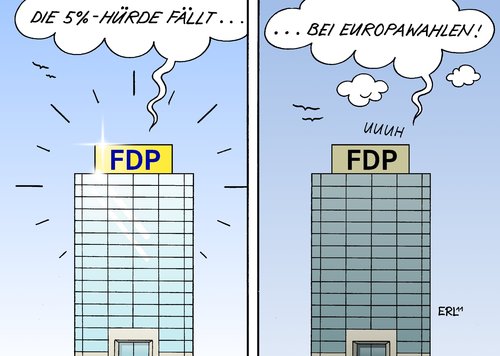 Cartoon: Fünf-Prozent-Hürde (medium) by Erl tagged wahl,europa,europawahl,fünf,prozent,hürde,deutschland,verfassungswidrig,bundesverfassungsgericht,karlsruhe,fdp,hoffnung,bundestagswahl,umfragewerte,schlecht,umfragetief,wahl,europa,europawahl,prozent,deutschland,bundesverfassungsgericht